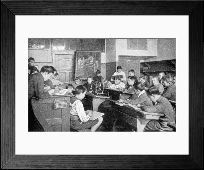 Framed Print : Schoolboys in a drawing lesson, Germany, 1922. Artist: Photothek, Berlin Framed Print : Schoolboys in a drawing lesson, Germany, 1922. Artist: Photothek, Berlin