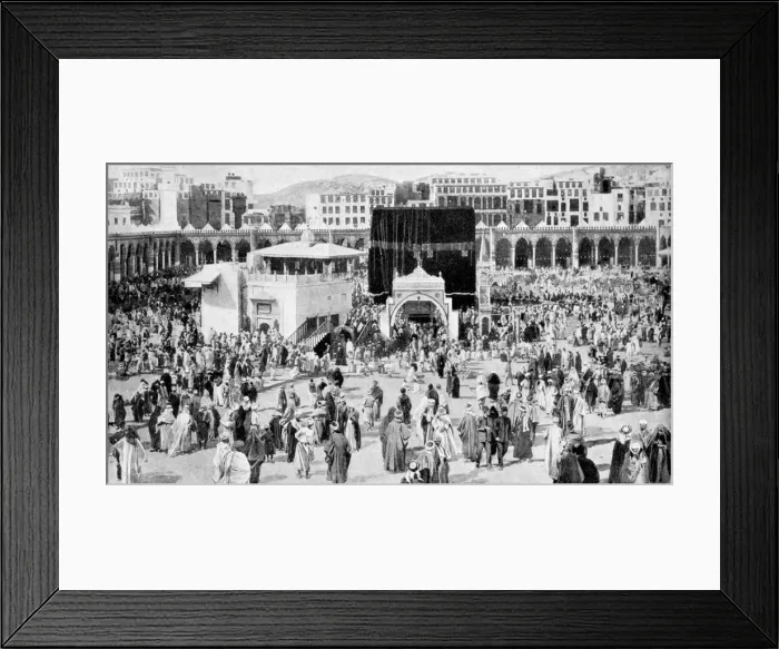 Framed Print : Meccas great mosque, Mecca, Saudi Arabia, 1922 Framed Print : Meccas great mosque, Mecca, Saudi Arabia, 1922