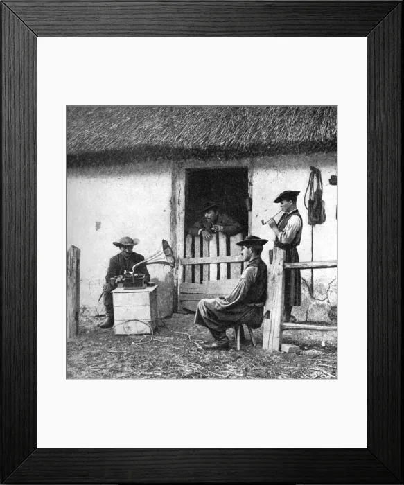 Framed Print : Leisure time for cowherds, Hungary, 1922. Artist: AW Cutler Framed Print : Leisure time for cowherds, Hungary, 1922. Artist: AW Cutler