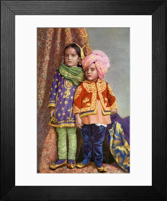 Framed Print : Hindu children of North Kashmir, India, 1922 Framed Print : Hindu children of North Kashmir, India, 1922