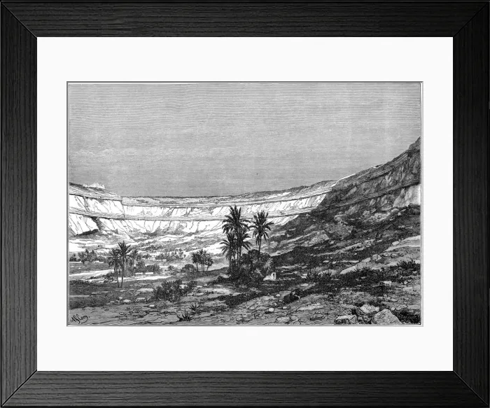 Framed Print : The Kasr-el-jebel Cirque, Syria, c1890. Artist: Charles Barbant Framed Print : The Kasr-el-jebel Cirque, Syria, c1890. Artist: Charles Barbant