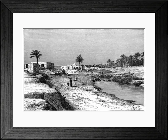 Framed Print : Cabes, Tunisia, 1895. Artist: Armand Kohl Framed Print : Cabes, Tunisia, 1895. Artist: Armand Kohl