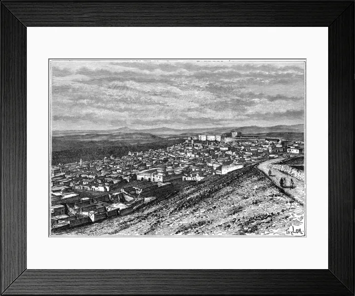 Framed Print : View of El Kef, Tunisia, c1890. Artist: Hildibrand Framed Print : View of El Kef, Tunisia, c1890. Artist: Hildibrand