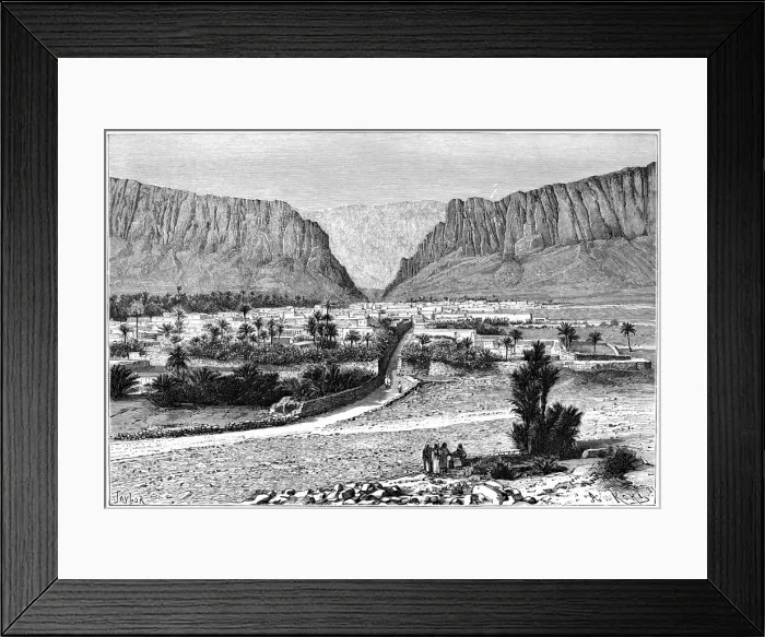 Framed Print : The El-Kantara Gorge, Tunisia, 1895. Artist: Armand Kohl Framed Print : The El-Kantara Gorge, Tunisia, 1895. Artist: Armand Kohl