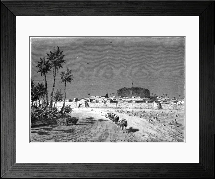 Framed Print : View of Murzuk, c1890. Artist: Barbant Framed Print : View of Murzuk, c1890. Artist: Barbant