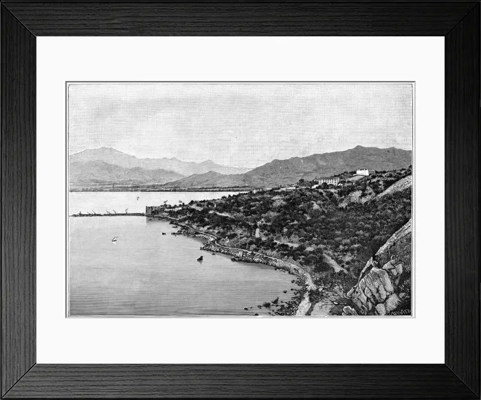 Framed Print : View of Stora Bay, c1890. Artist: Meunier Framed Print : View of Stora Bay, c1890. Artist: Meunier