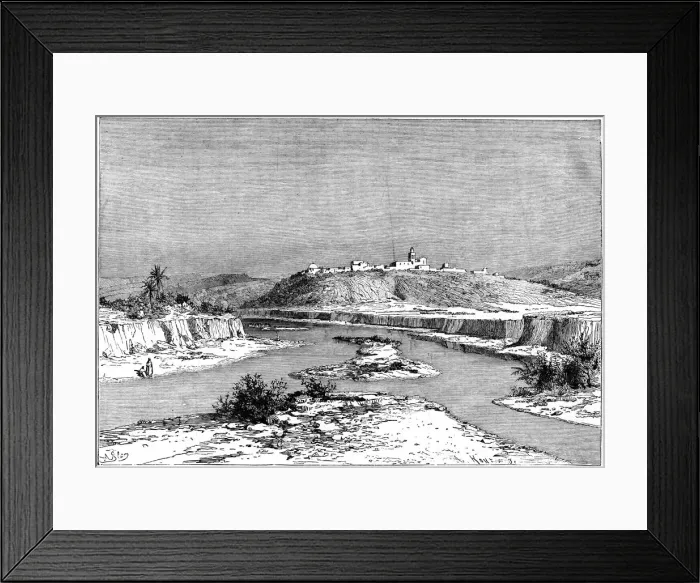 Framed Print : The Mejerda at Slugia, above Mejez-el-Bad, c1890. Artist: Armand Kohl Framed Print : The Mejerda at Slugia, above Mejez-el-Bad, c1890. Artist: Armand Kohl