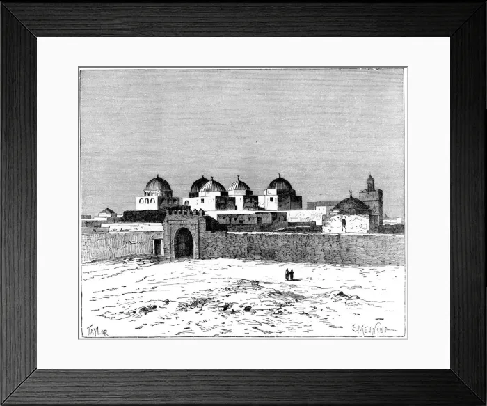 Framed Print : The Mosque of the Swords, Kairwan, c1890. Artist: Meunier Framed Print : The Mosque of the Swords, Kairwan, c1890. Artist: Meunier