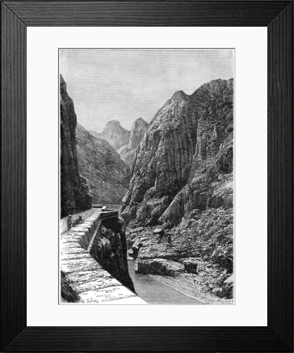Framed Print : View taken in the Shabet el Akra caravan route, Algeria, c1890. Artist: Bertrand Framed Print : View taken in the Shabet el Akra caravan route, Algeria, c1890. Artist: Bertrand