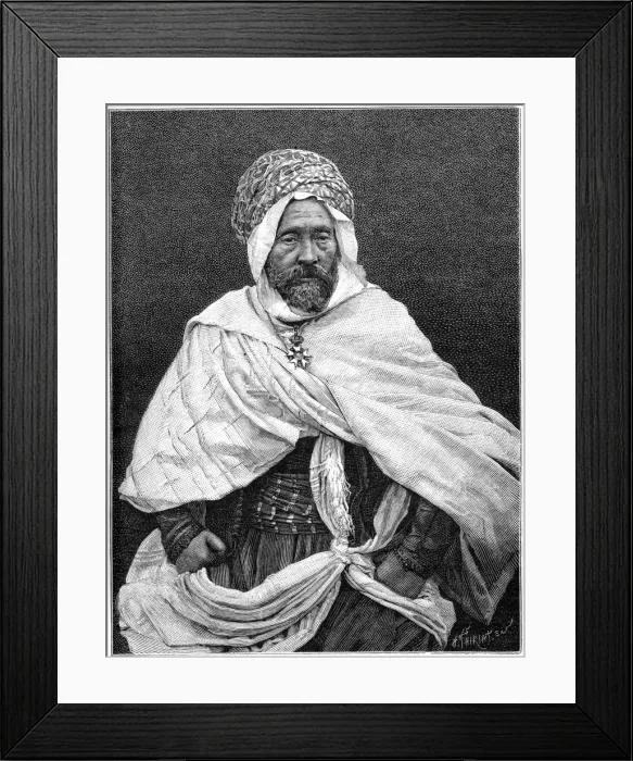 Framed Print : The Agha of Tugurt, c1890. Artist: Henri Thiriat Framed Print : The Agha of Tugurt, c1890. Artist: Henri Thiriat