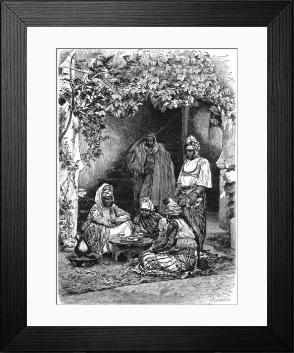 Framed Print : An Arab family of Tlemcen, Algeria, c1890. Artist: Bertrand Framed Print : An Arab family of Tlemcen, Algeria, c1890. Artist: Bertrand