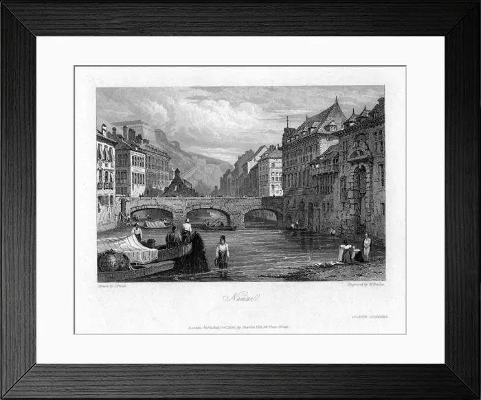 Framed Print : Namur, Belgium, 1830. Artist: William Finden Framed Print : Namur, Belgium, 1830. Artist: William Finden