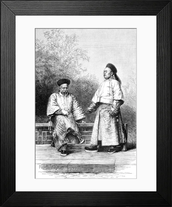 Framed Print : Manchu ministers, chiefs of bankers, c1890 Framed Print : Manchu ministers, chiefs of bankers, c1890