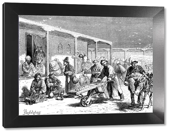 Street scene, Yarkand, c1890