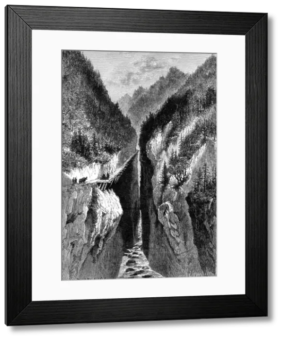 Framed Print : The Lantzan-Kiang-Hoggs Gorge, c1890 Framed Print : The Lantzan-Kiang-Hoggs Gorge, c1890