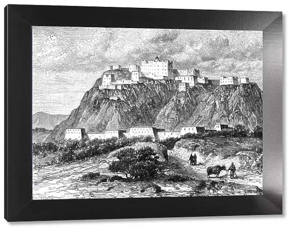 The Potala palace in Lhasa, Tibet, in the 17th century, (c1890)