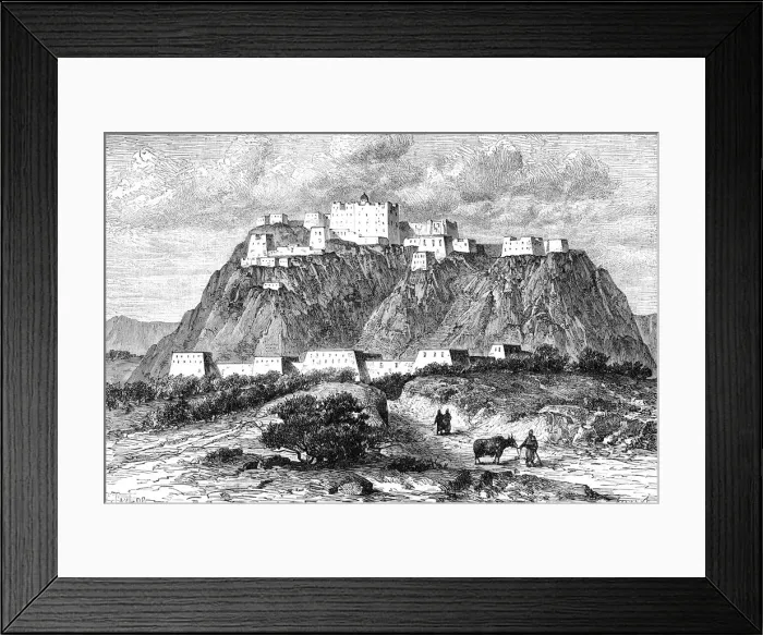 Framed Print : The Potala palace in Lhasa, Tibet, in the 17th century, (c1890) Framed Print : The Potala palace in Lhasa, Tibet, in the 17th century, (c1890)