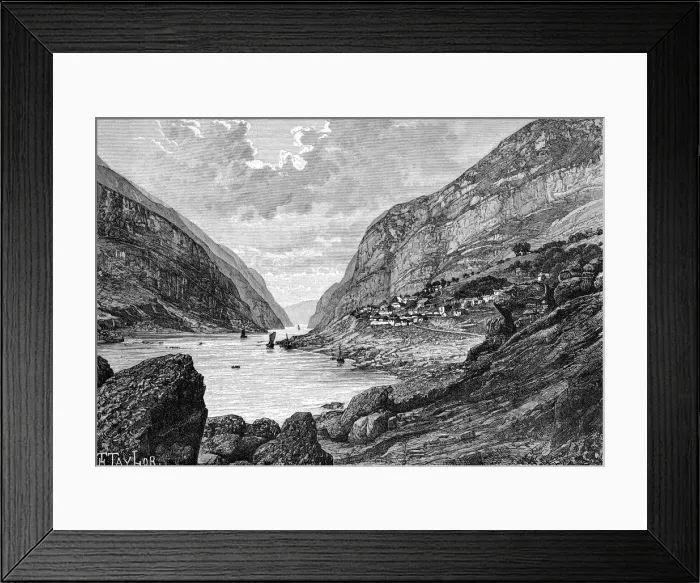 Framed Print : The Yang-Tze-Kiang-Mitan Gorge, c1890 Framed Print : The Yang-Tze-Kiang-Mitan Gorge, c1890