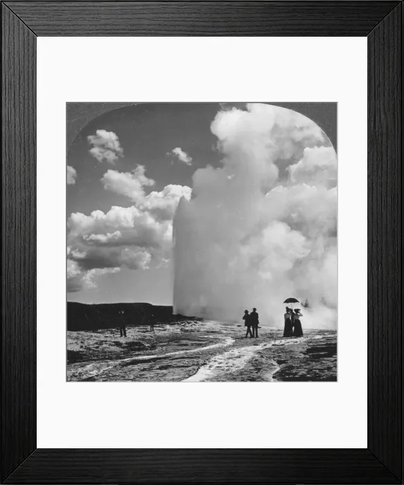 Framed Print : Old Faithful geyser, Yellowstone National Park, USA, early 19th century. Artist: Underwood & Underwood Framed Print : Old Faithful geyser, Yellowstone National Park, USA, early 19th century. Artist: Underwood & Underwood
