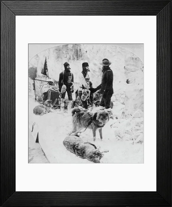 Framed Print : The Greely expedition, 1893. Artist: BW Kilburn Framed Print : The Greely expedition, 1893. Artist: BW Kilburn