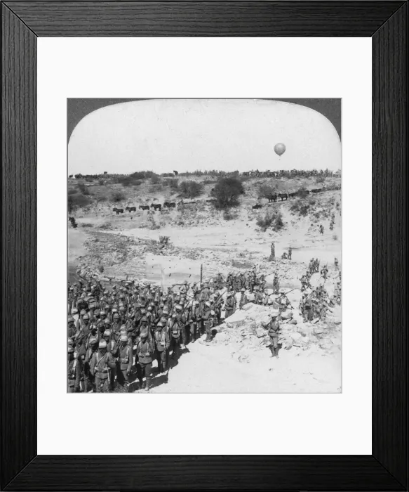 Framed Print : Lord Roberts infantry crossing the Zand river, South Africa, c1900s. Artist: Underwood & Underwood Framed Print : Lord Roberts infantry crossing the Zand river, South Africa, c1900s. Artist: Underwood & Underwood