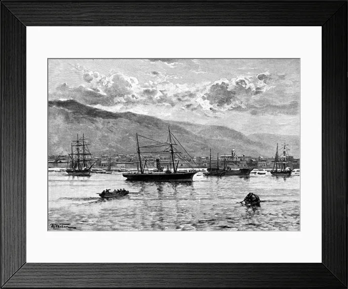 Framed Print : Iquique, Chile, 1895 Framed Print : Iquique, Chile, 1895