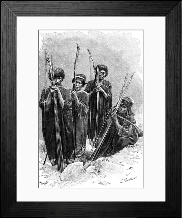 Framed Print : A group of Antis (Ashaninkas), Peru, 1895 Framed Print : A group of Antis (Ashaninkas), Peru, 1895
