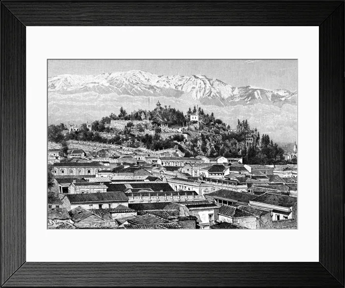Framed Print : Santiago, Chile, 1895 Framed Print : Santiago, Chile, 1895