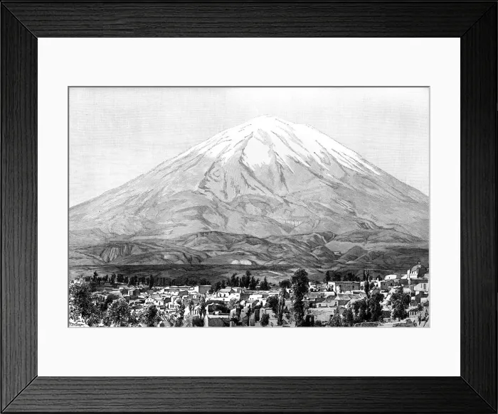Framed Print : Arequipa and Mount Misti, Peru, 1895 Framed Print : Arequipa and Mount Misti, Peru, 1895