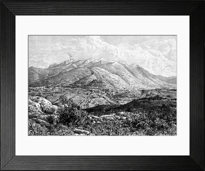Framed Print : Quito and Mount Pichincha, Ecuador, 1895 Framed Print : Quito and Mount Pichincha, Ecuador, 1895