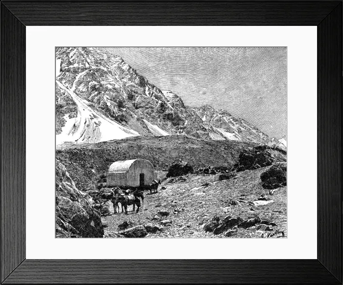 Framed Print : Casucha del Portillo, on the Cumbre, Chile, 1895 Framed Print : Casucha del Portillo, on the Cumbre, Chile, 1895