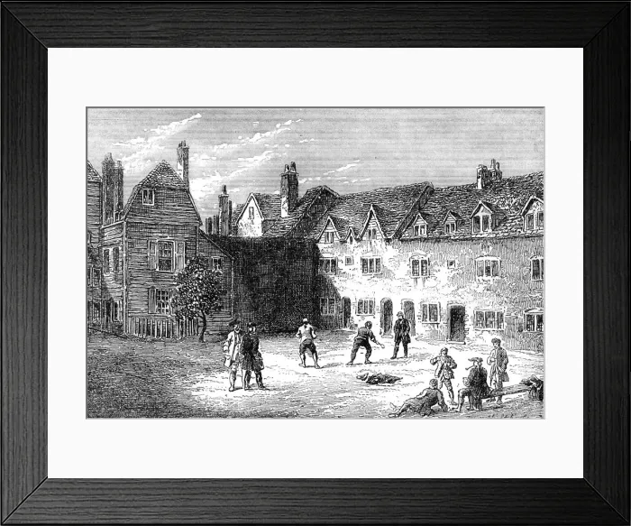 Framed Print : Racquet Court, the Marshalsea prison, 19th century Framed Print : Racquet Court, the Marshalsea prison, 19th century