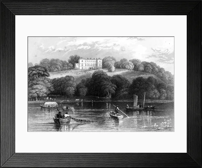 Framed Print : Boating on the Thames near Henley, Oxfordshire, 1830 Framed Print : Boating on the Thames near Henley, Oxfordshire, 1830
