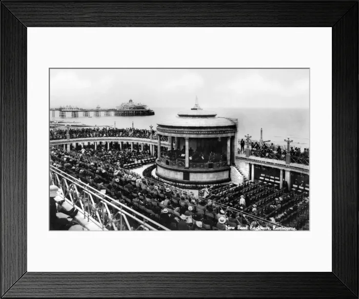 Framed Print : The new band enclosure, Eastbourne, East Sussex, early 20th century Framed Print : The new band enclosure, Eastbourne, East Sussex, early 20th century