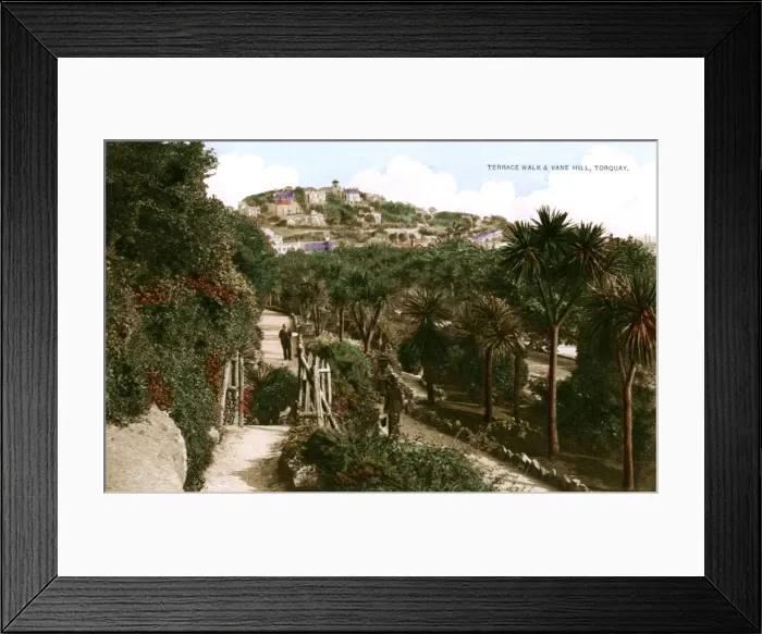 Framed Print : Terrace Walk and Vane Hill, Torquay, Devon, early 20th century. Artist: Ern Bishop Framed Print : Terrace Walk and Vane Hill, Torquay, Devon, early 20th century. Artist: Ern Bishop