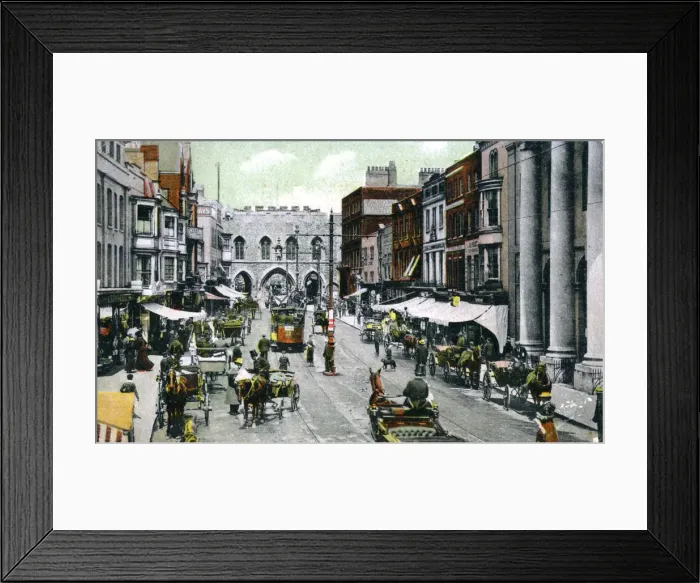 Framed Print : The High Street, Southampton, Hampshire, late 19th century. Artist: FGO Stuart Framed Print : The High Street, Southampton, Hampshire, late 19th century. Artist: FGO Stuart