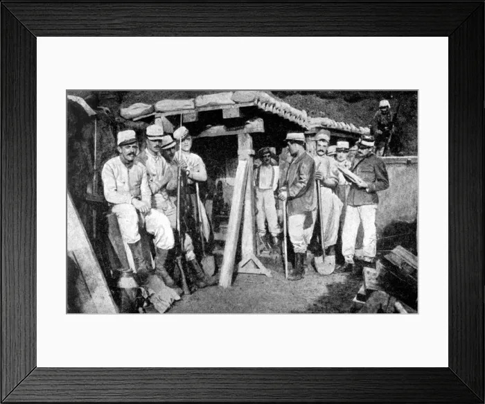 Framed Print : French sappers laying mines, France, First World War, 1914 Framed Print : French sappers laying mines, France, First World War, 1914