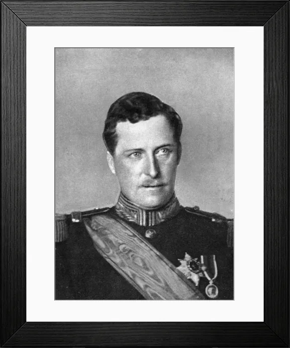 Framed Print : Albert, King of Belgium, First World War, 1914. Artist: W&D Downey