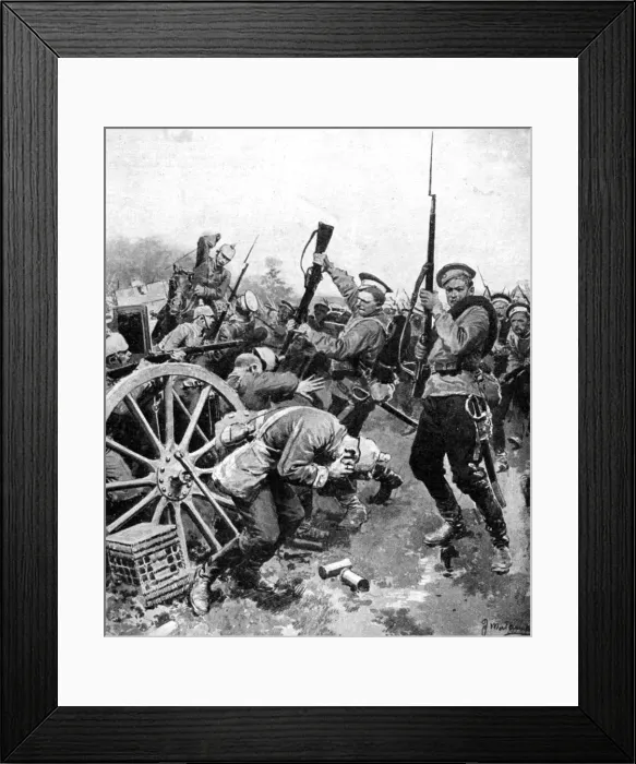Framed Print : Cossack attack on German troops, East Prussia, First World War, 1914 Framed Print : Cossack attack on German troops, East Prussia, First World War, 1914