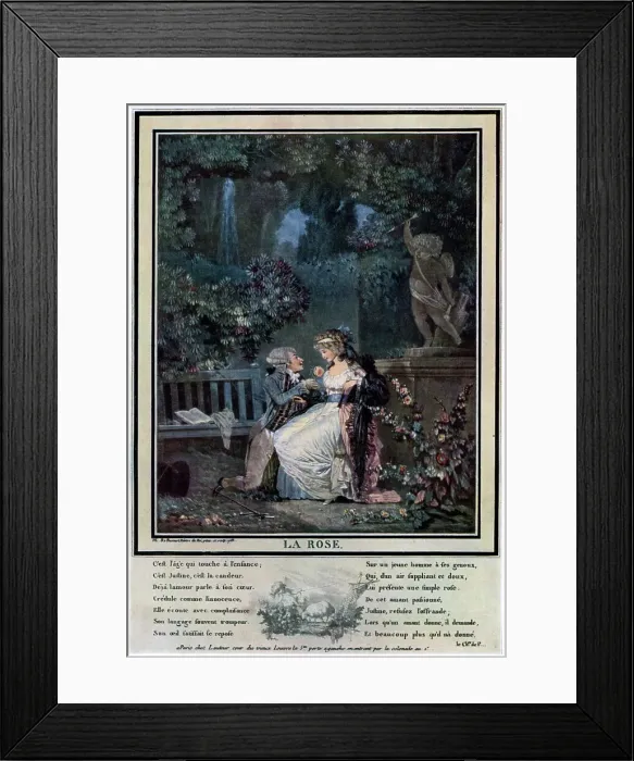 Framed Print : La Rose, 1788 (1931). Artist: Philibert Louis Debucourt Framed Print : La Rose, 1788 (1931). Artist: Philibert Louis Debucourt