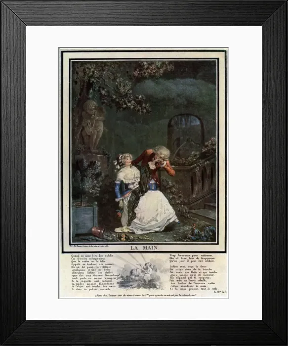 Framed Print : La Main, 1788 (1931). Artist: Philibert Louis Debucourt Framed Print : La Main, 1788 (1931). Artist: Philibert Louis Debucourt