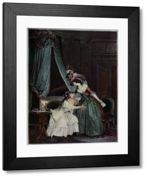 Framed Print : L Indiscretion, 1786 (1931). Artist: Jean-Francois Janinet Framed Print : L Indiscretion, 1786 (1931). Artist: Jean-Francois Janinet