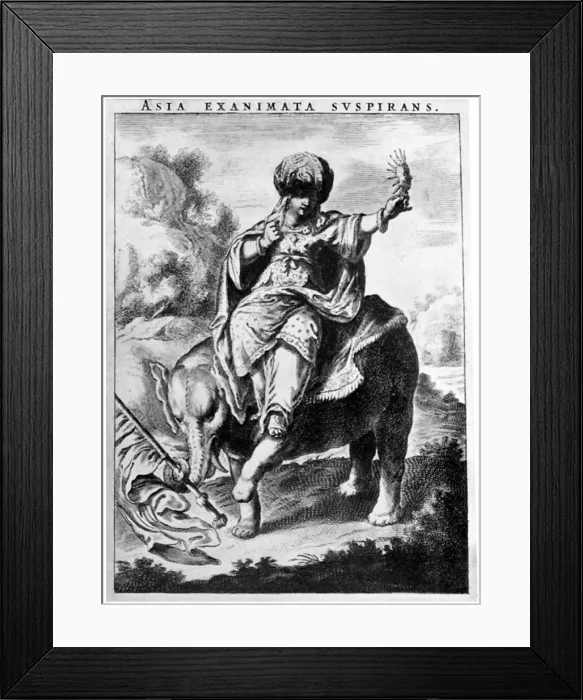 Framed Print : Allegorical view of Asia, early 20th century (1926). Artist: Cornelis de Visscher Framed Print : Allegorical view of Asia, early 20th century (1926). Artist: Cornelis de Visscher