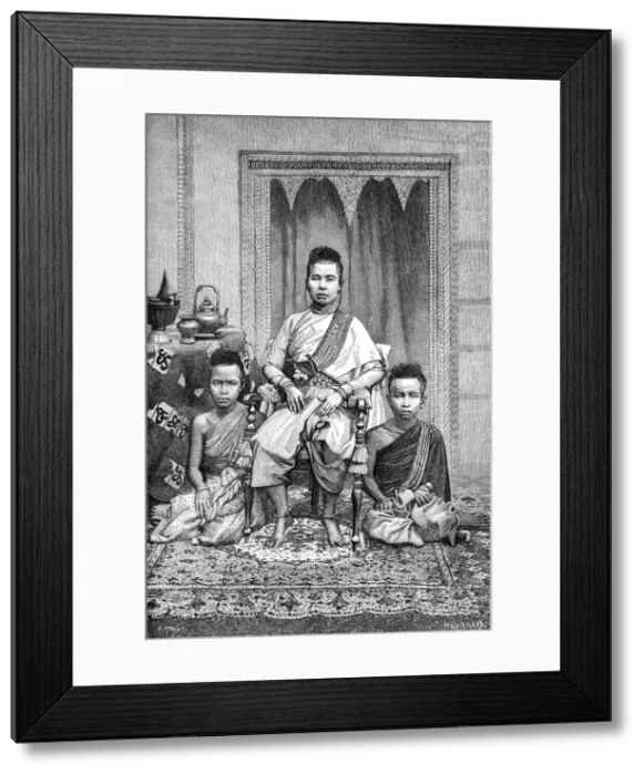 Framed Print : The Queen Mother of the Cambojan (Khmer), Cambodia, 1895 Framed Print : The Queen Mother of the Cambojan (Khmer), Cambodia, 1895