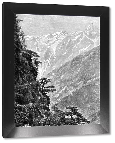 The route to Tibet, near Rogi, through the Upper Satlej Valley, 1895