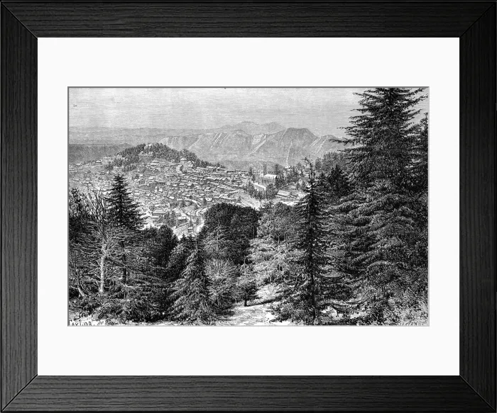 Framed Print : Simla, India, 1895. Artist: Bertrand Framed Print : Simla, India, 1895. Artist: Bertrand