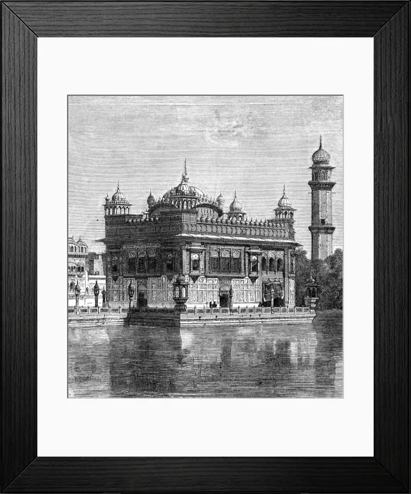 Framed Print : The Golden Temple and the Lake of Immortality at Amritsar, India, 1895 Framed Print : The Golden Temple and the Lake of Immortality at Amritsar, India, 1895