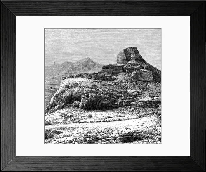 Framed Print : A ruined tope (stupa) in the Khyber Pass, Pakistan / Afhanistan, 1895 Framed Print : A ruined tope (stupa) in the Khyber Pass, Pakistan / Afhanistan, 1895