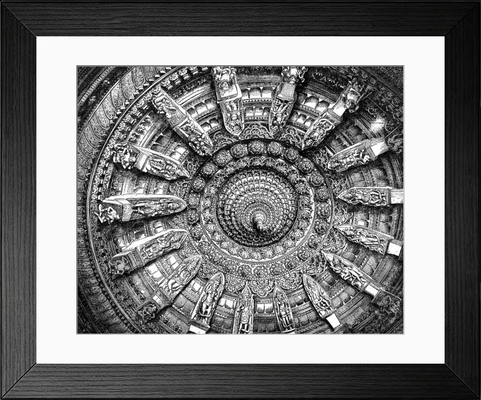 Framed Print : The ceiling of a Jaina sanctuary in Mount Abu, Rajasthan, India, 1895 Framed Print : The ceiling of a Jaina sanctuary in Mount Abu, Rajasthan, India, 1895