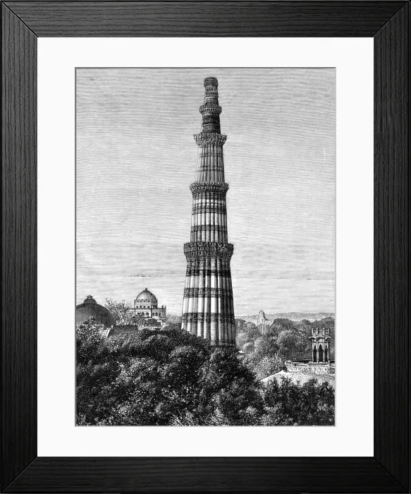 Framed Print : The Tower of Kutar, Delhi, India, 1895 Framed Print : The Tower of Kutar, Delhi, India, 1895